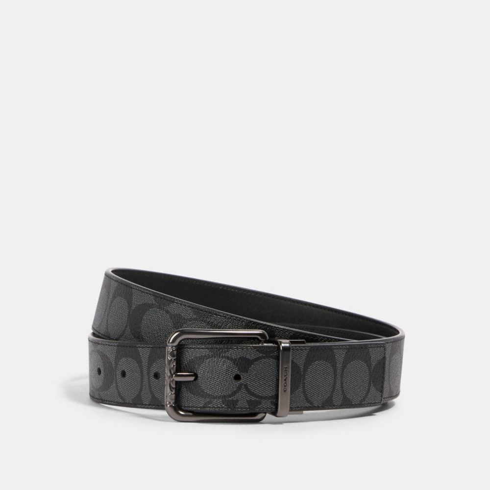 Coach Harness Buckle Cut To Size Reversible Belt In Signature Canvas