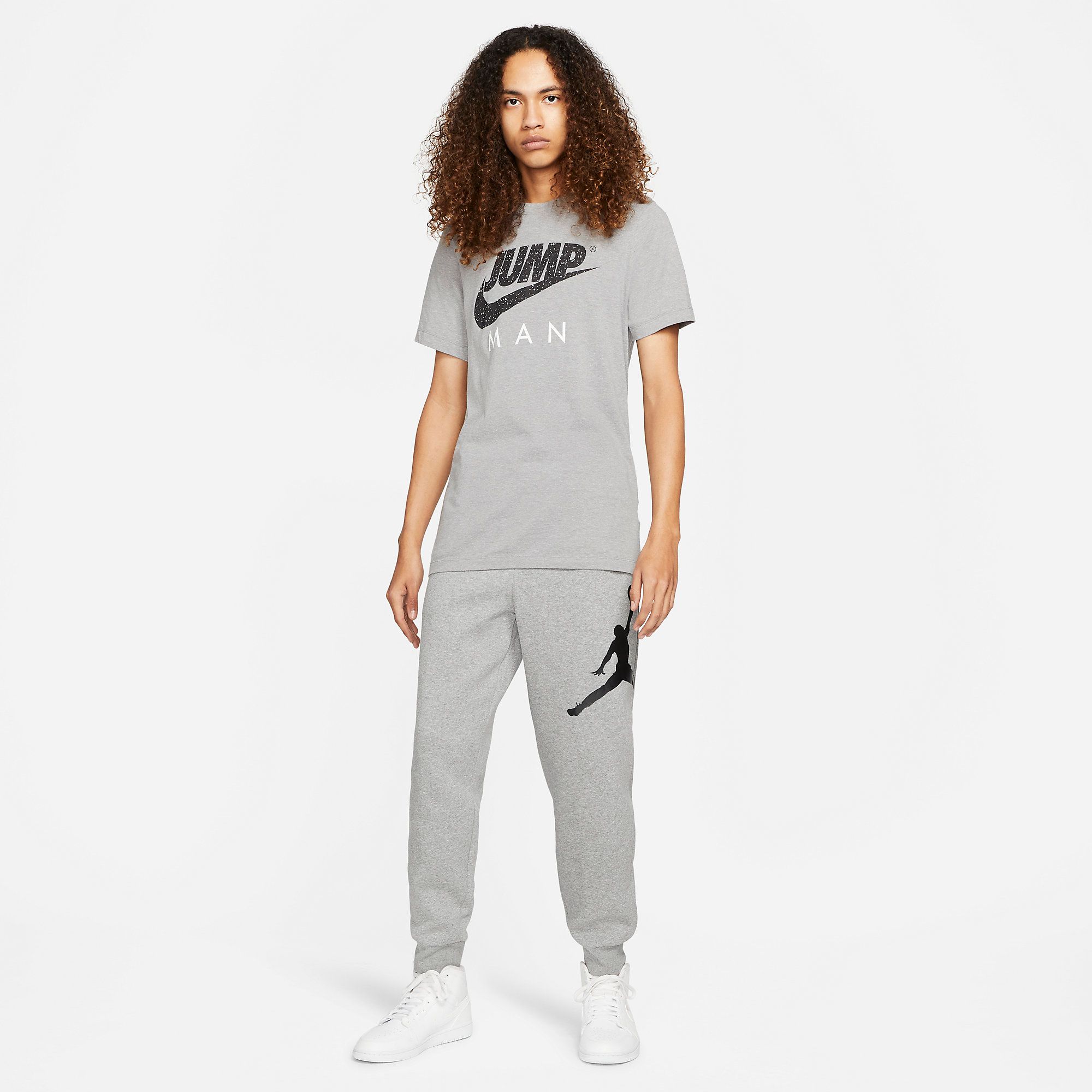  Jordan Jumpman Logo Fleece Pants - Grey 