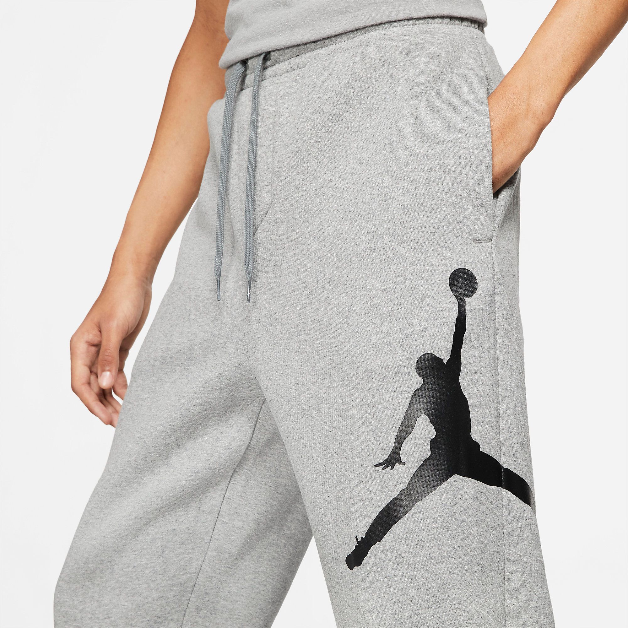 Jordan Jumpman Logo Fleece Pants Grey Online Sneaker Store
