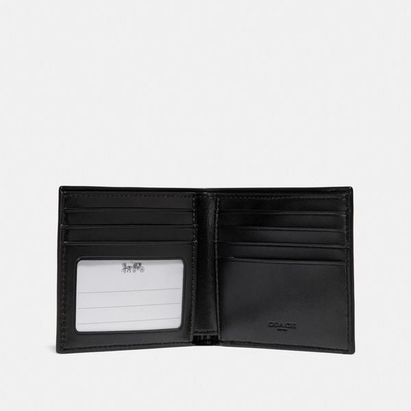  Coach ID Billfold Wallet In Signature Canvas With Vandal Gummy 