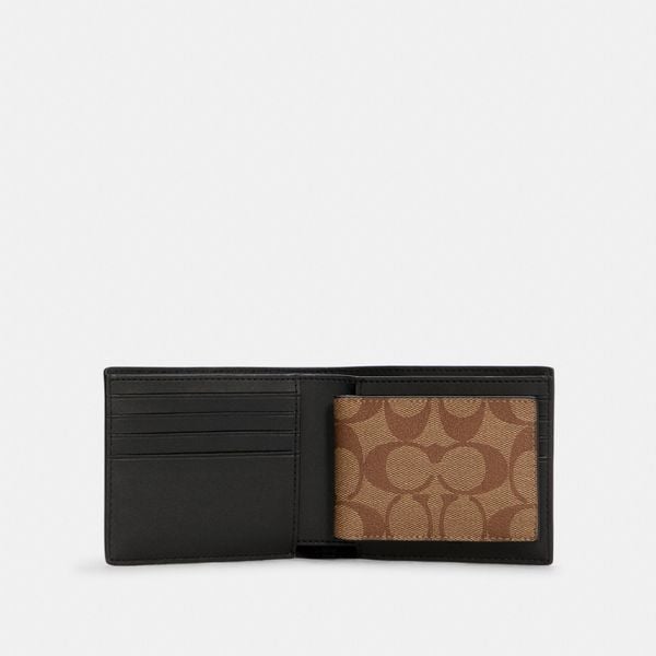  Coach 3 In 1 Wallet In Signature Canvas With Coach Radial Rainbow 