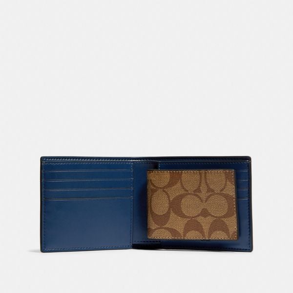  Disney X Coach 3 In 1 Wallet In Signature Canvas With Dalmatian 