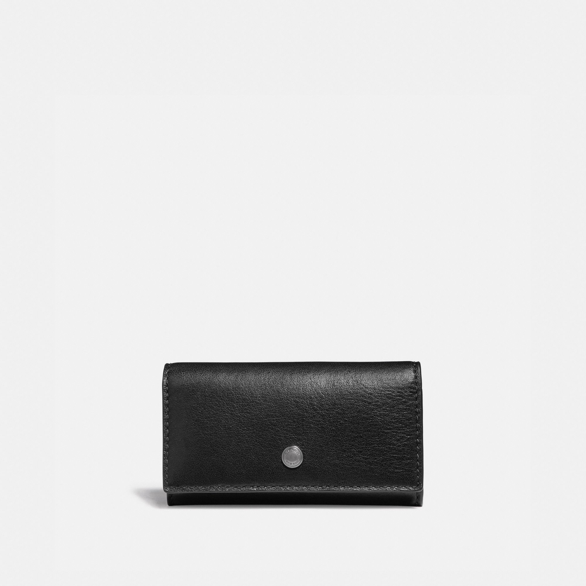  Coach Leather Four Ring Key Case - Black 