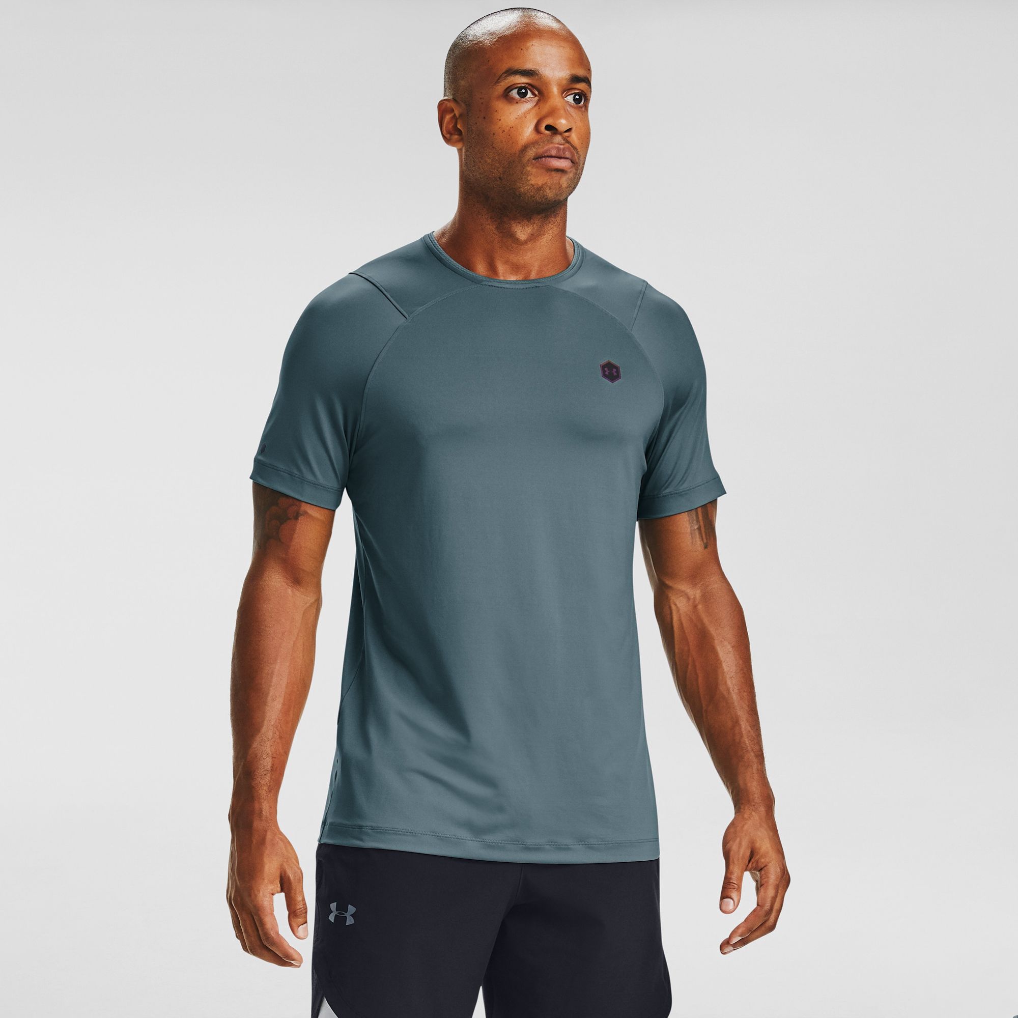  Under Armour RUSH™ HeatGear® Fitted Short Sleeve - Blue 