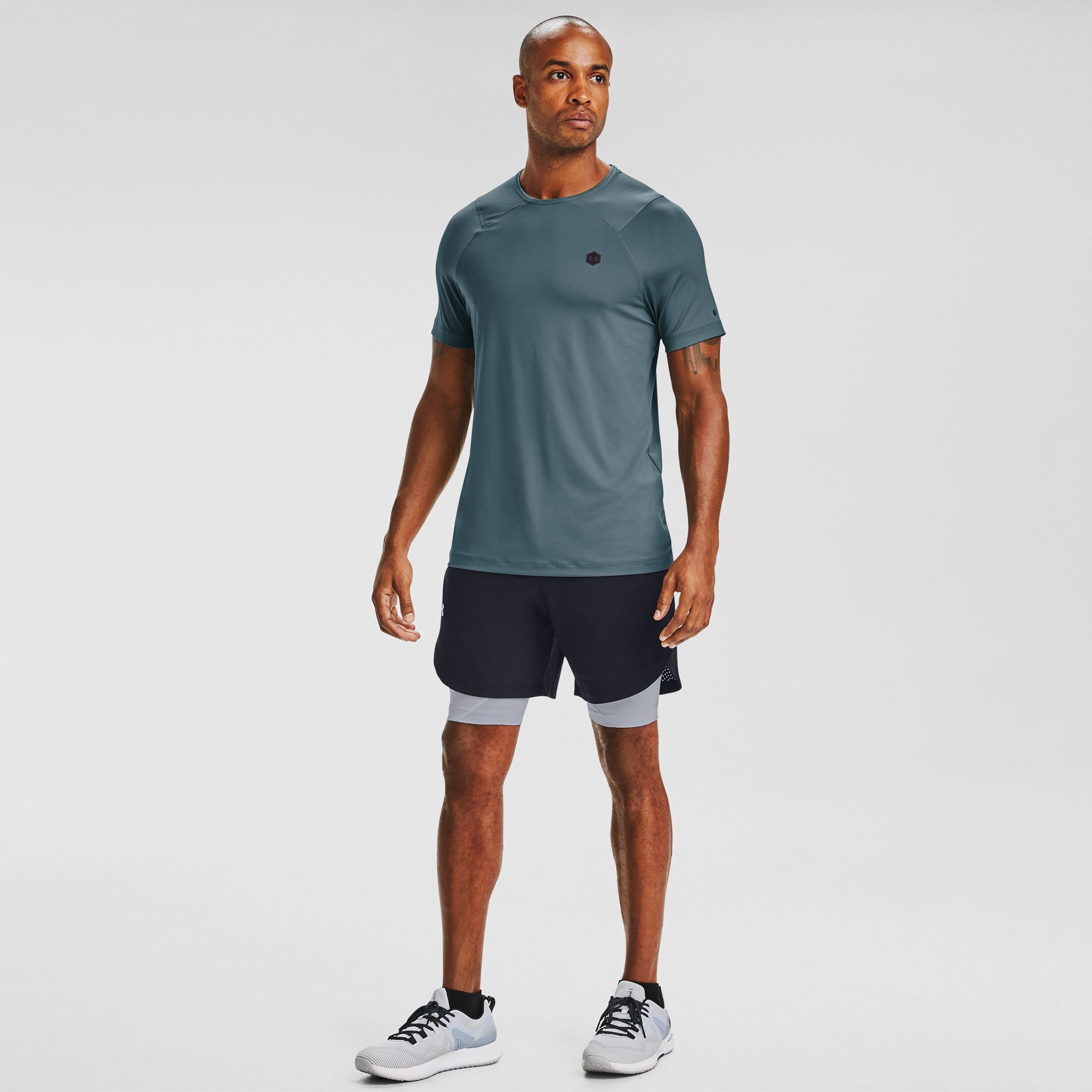  Under Armour RUSH™ HeatGear® Fitted Short Sleeve - Blue 