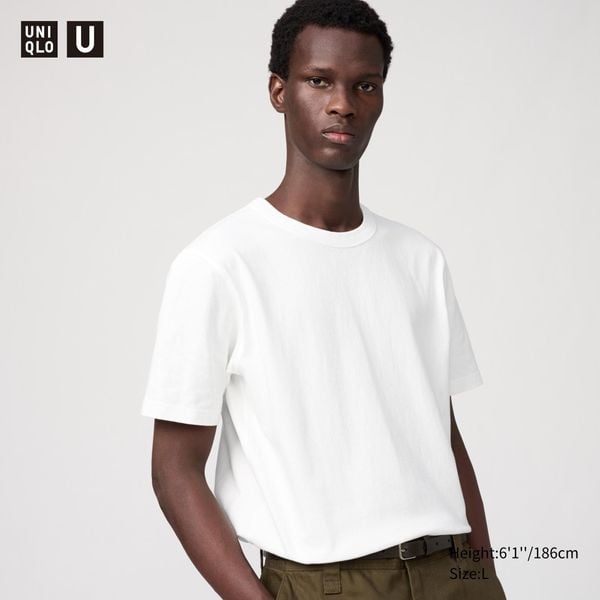  Uniqlo U 100% Cotton Crew Neck T-Shirt - White 