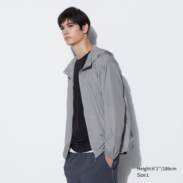  Uniqlo Pocketable UV Protection Parka - Grey 