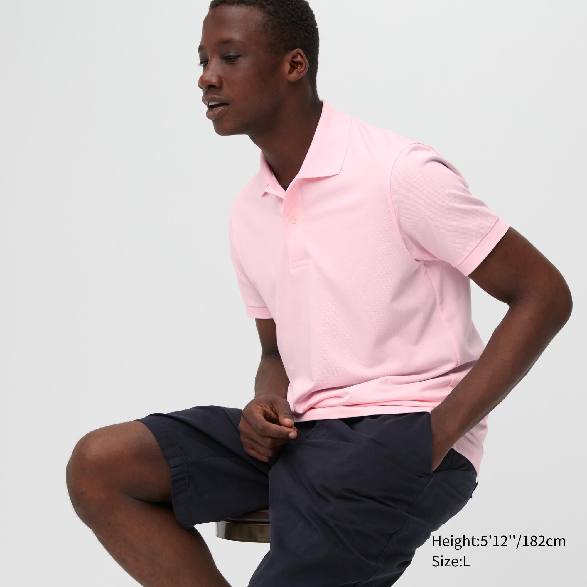 Uniqlo Dry Pique Short Sleeve Polo Shirt  Pink  Online Sneaker Store