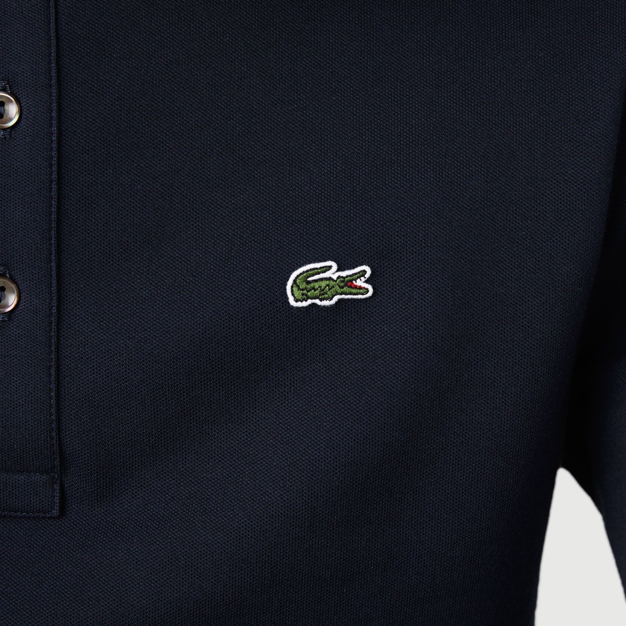  Lacoste Long Sleeved Slim Fit Stretch Polo Shirt - Navy Blue 