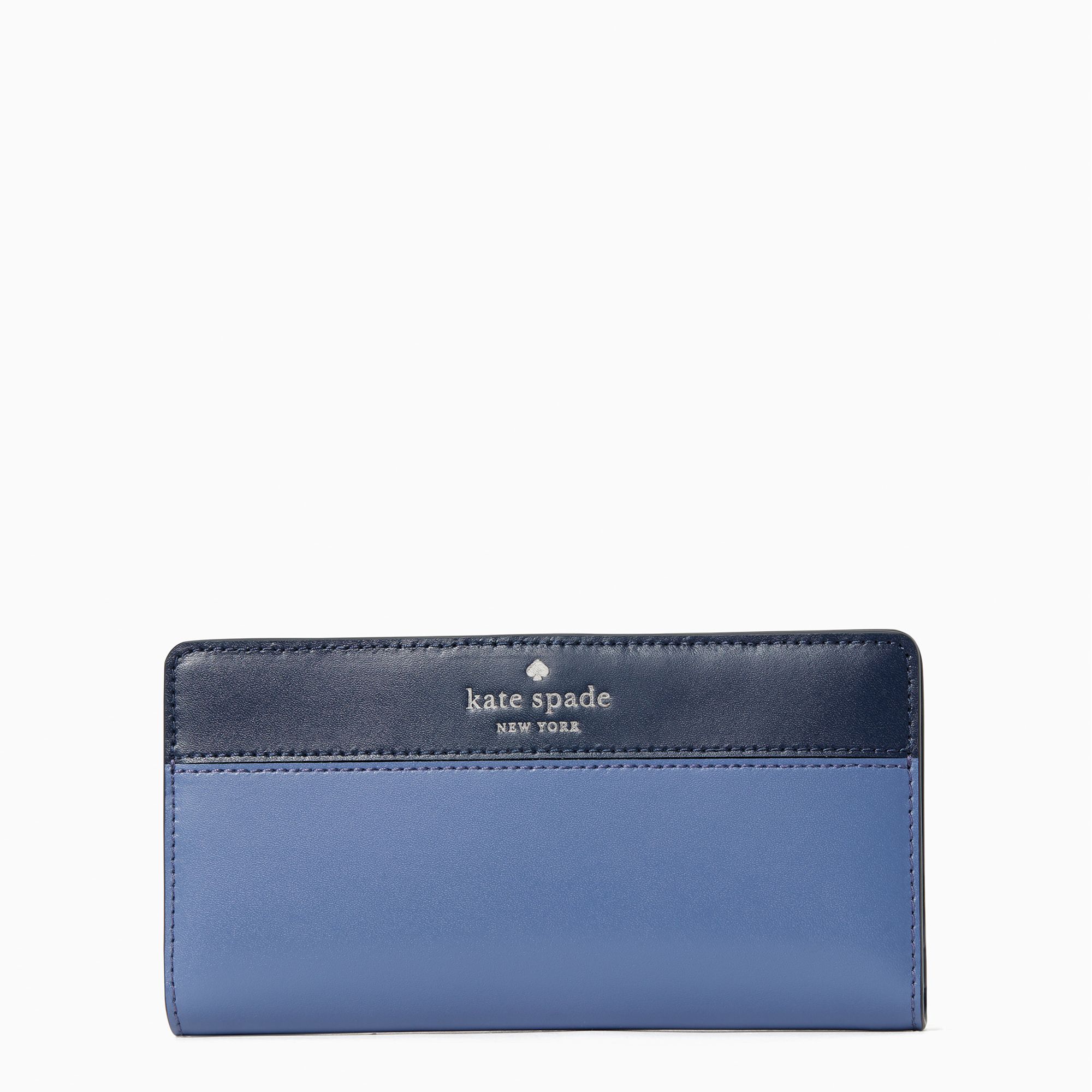  Kate Spade Schuyler Large Slim Bifold Wallet - Blueberry 