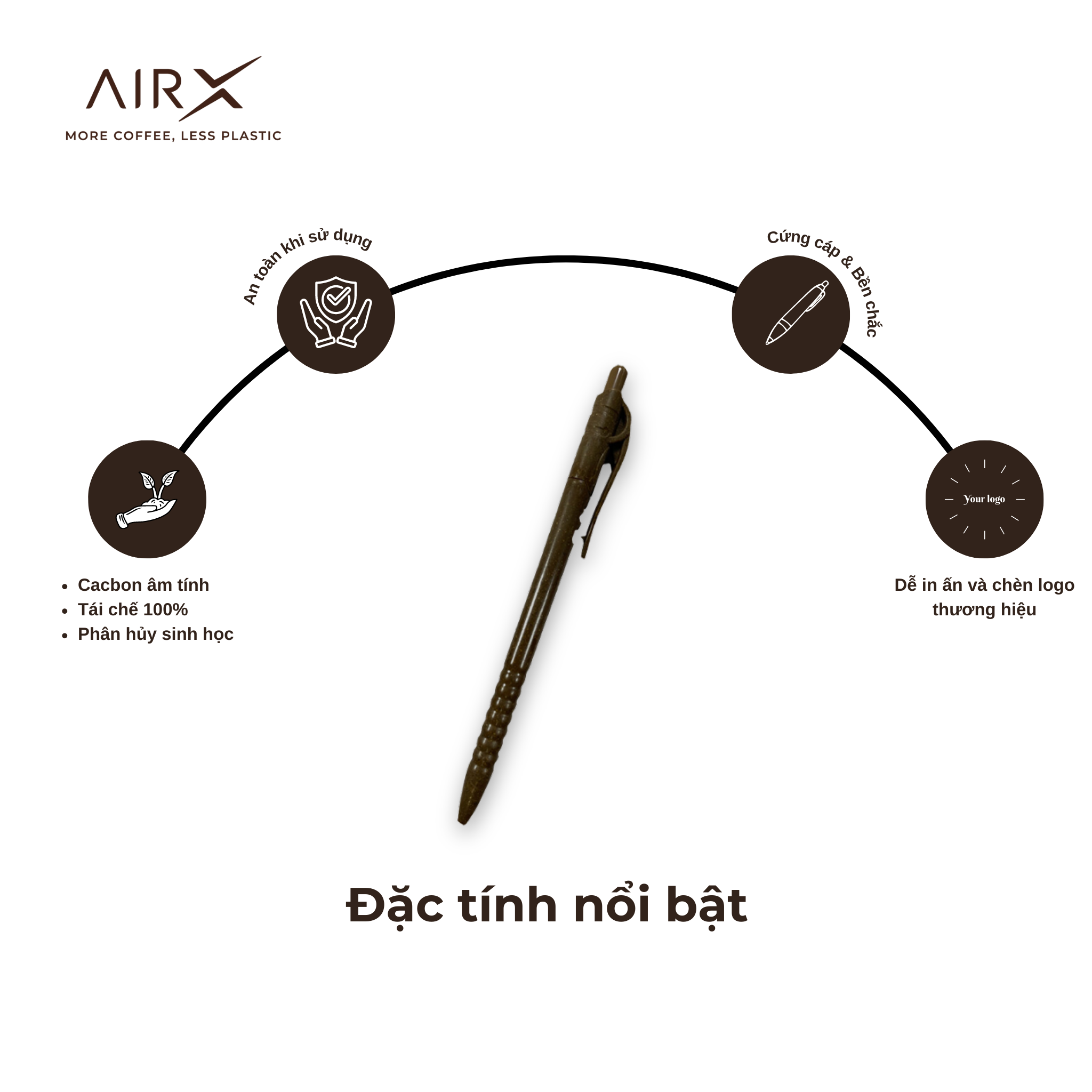  BÚT BI LÀM TỪ BÃ CÀ PHÊ 