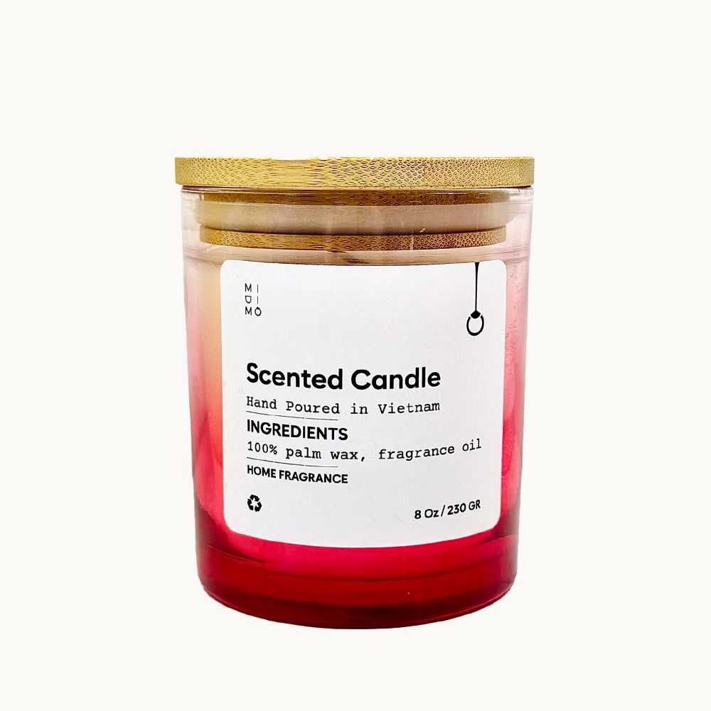  Nến thủy tinh 230g Midimo - Ombre hồng 