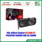  VGA ASRock Radeon RX 6500 XT PHANTOM GAMING 8GB OC GDDR6 ( RX6500XT PG 8GO ) 