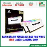  RAM CORSAIR VENGEANCE RGB PRO WHITE 16GB (2x8GB) 3200MHz DDR4 (CMW16GX4M2E3200C16W) 