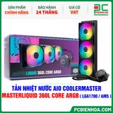  TẢN NHIỆT NƯỚC AIO COOLER MASTER MASTERLIQUID 360L CORE ARGB ( HỖ TRỢ SOCKET LGA1700 / AM5 ) 