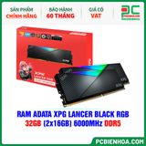  RAM ADATA XPG LANCER BLACK RGB - 32GB (2x16GB) 6000MHz DDR5 