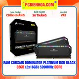  RAM CORSAIR DOMINATOR PLATINUM RGB BLACK 32GB (2X16GB) 5200MHZ DDR5 