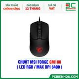  CHUỘT MSI FORGE GM100 ( LED RGB / MAX DPI 6400 ) 