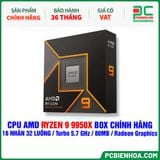  CPU AMD RYZEN 9 9950X BOX CHÍNH HÃNG ( 16 NHÂN 32 LUỒNG / Turbo 5.7 GHz / 80MB / Radeon Graphics ) 