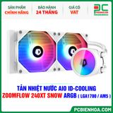  TẢN NHIỆT NƯỚC AIO ID-COOLING ZOOMFLOW 240XT SNOW ARGB ( HỖ TRỢ SOCKET LGA1700 / AM5 ) 