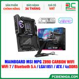  DDR5 - MAINBOARD MSI MPG Z890 CARBON WIFI ( WiFi 7 / Bluetooth 5.4 / LGA1851 / ATX / 4xDDR5 ) 
