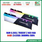  RAM G.SKILL TRIDENT Z NEO RGB - 64GB (2X32GB) 3600MHz DDR4 ( F4-3600C18D-64GTZN ) 