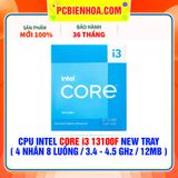  CPU INTEL CORE i3 13100F NEW TRAY - CHƯA KÈM TẢN NHIỆT ( 4 NHÂN 8 LUỒNG / 3.4 - 4.5 GHz / 12MB ) 