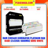  RAM CORSAIR DOMINATOR PLATINUM RGB 64GB (2x32GB) 5600MHZ DDR5 WHITE 