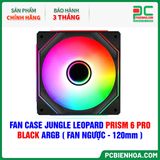  FAN CASE JUNGLE LEOPARD PRISM 6 PRO BLACK ARGB ( FAN NGƯỢC - 120mm ) 