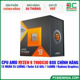  CPU AMD Ryzen 9 7900X3D BOX CHÍNH HÃNG ( 12 NHÂN 24 LUỒNG / Turbo 5.6 GHz / 140MB / Radeon Graphics ) 