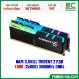  RAM G.SKILL TRIDENT Z RGB 16GB (2x8GB) 3600MHz DDR4 (F4-3600C18D-16GTZR) 