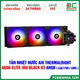  TẢN NHIỆT NƯỚC AIO THERMALRIGHT AQUA ELITE 360 BLACK V3 ARGB ( HỖ TRỢ SOCKET LGA1700 / AM5 ) 
