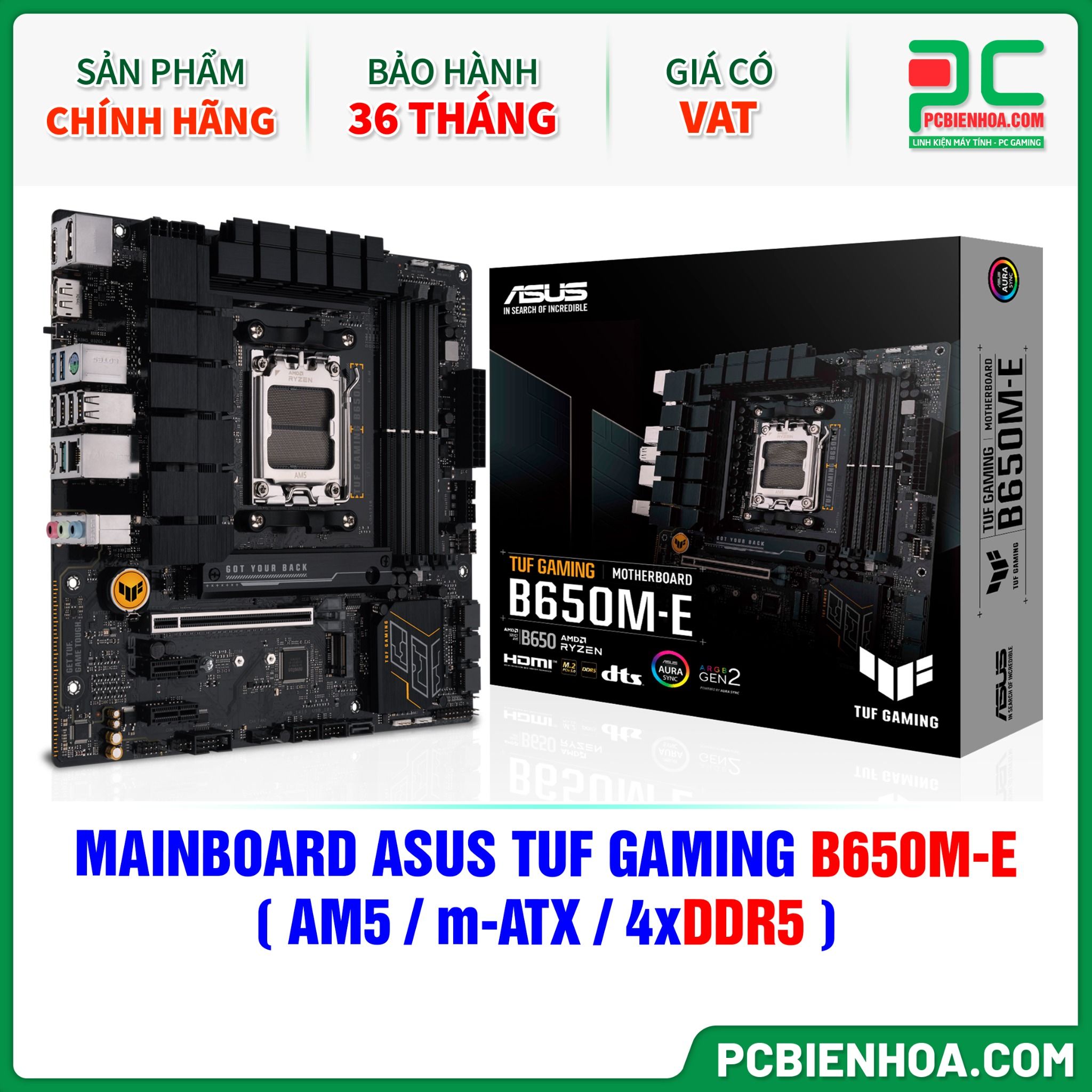  DDR5 - MAINBOARD ASUS TUF GAMING B650M-E ( AM5 / m-ATX / 4xDDR5 ) 