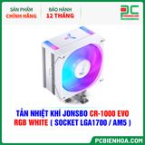  TẢN NHIỆT KHÍ JONSBO CR-1000 EVO RGB WHITE ( HỖ TRỢ SOCKET LGA1700 / AM5 ) 