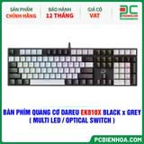  BÀN PHÍM QUANG CƠ DAREU EK810X BLACK x GREY ( MULTI LED / OPTICAL SWITCH ) 