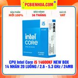  CPU Intel Core i5 14600KF NEW BOX ( 14 NHÂN 20 LUỒNG / 2.6 - 5.3MHz / 24MB ) 