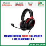  TAI NGHE HYPERX CLOUD III BLACK-RED ( DTS HEADPHONE: X ) 