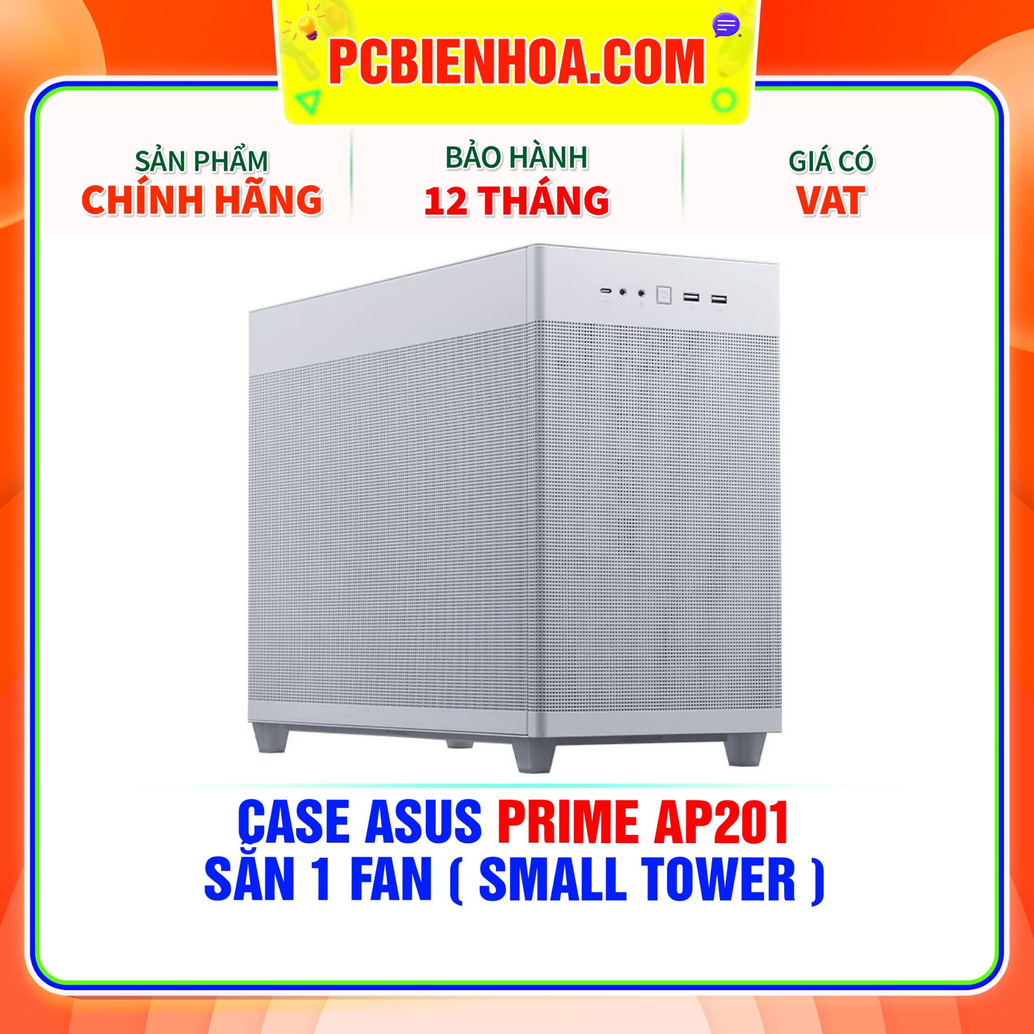  CASE ASUS PRIME AP201 - SẴN 1 FAN ( SMALL TOWER ) 