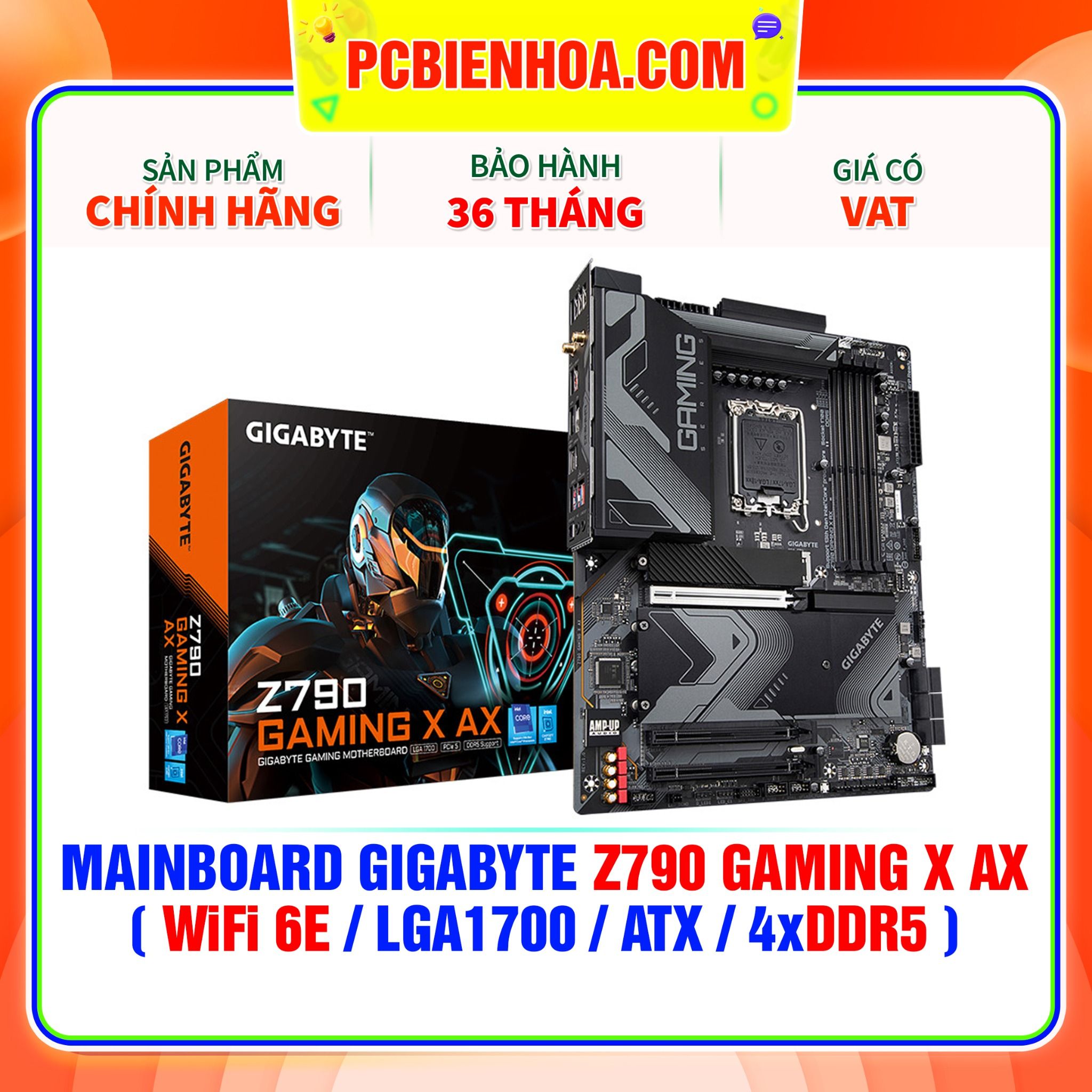  DDR5 - MAINBOARD GIGABYTE Z790 GAMING X AX ( WIFI 6E / LGA1700 / ATX / 4xDDR5 ) 