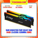  RAM KINGSTON FURY BEAST RGB 64GB (2x32GB) 5200MHz DDR5 ( KF552C40BBAK2-64 ) 