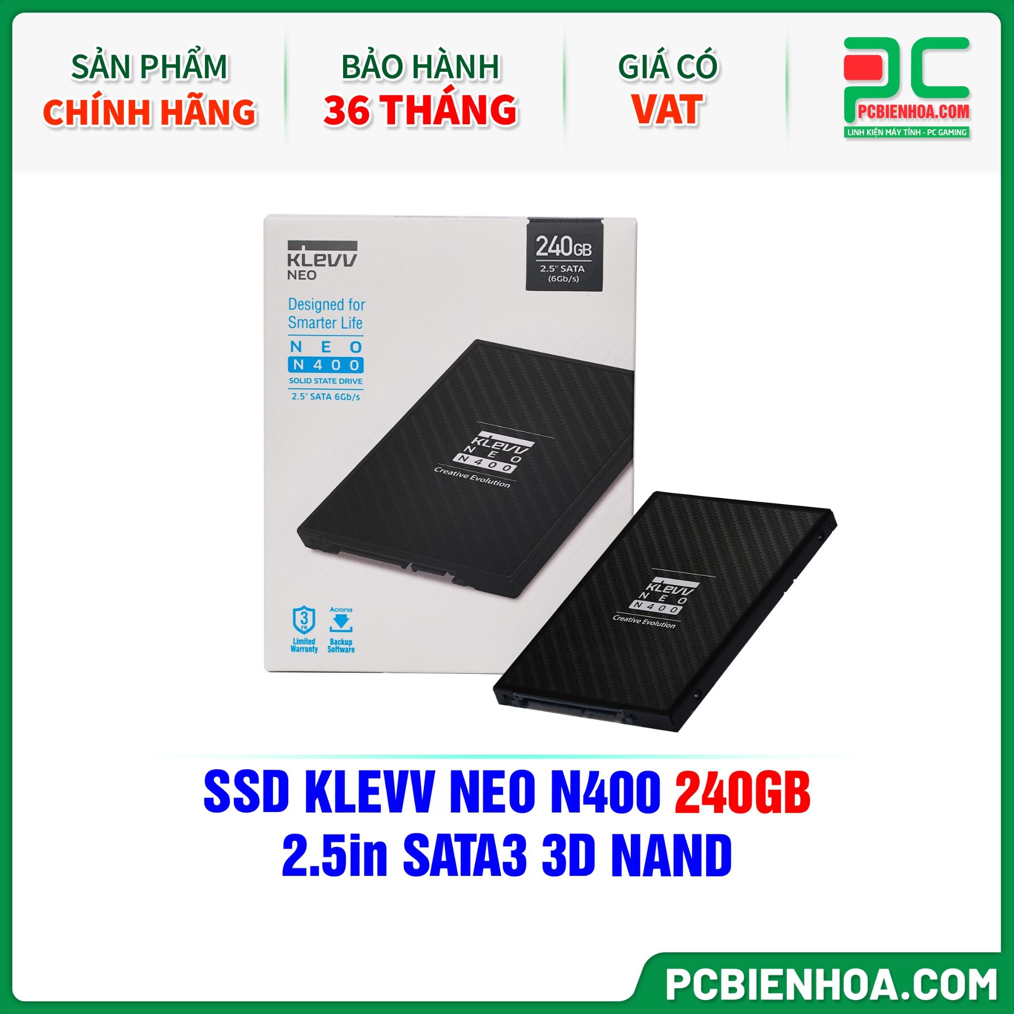  SSD KLEVV NEO N400 240GB - 2.5in SATA3 3D NAND 