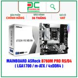  MAINBOARD ASRock B760M PRO RS/D4 ( LGA1700 / m-ATX / 4xDDR4 ) 