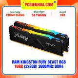  RAM KINGSTON FURY BEAST RGB 16GB (2x8GB) 3600MHz DDR4 ( KF436C17BBAK2/16 ) 
