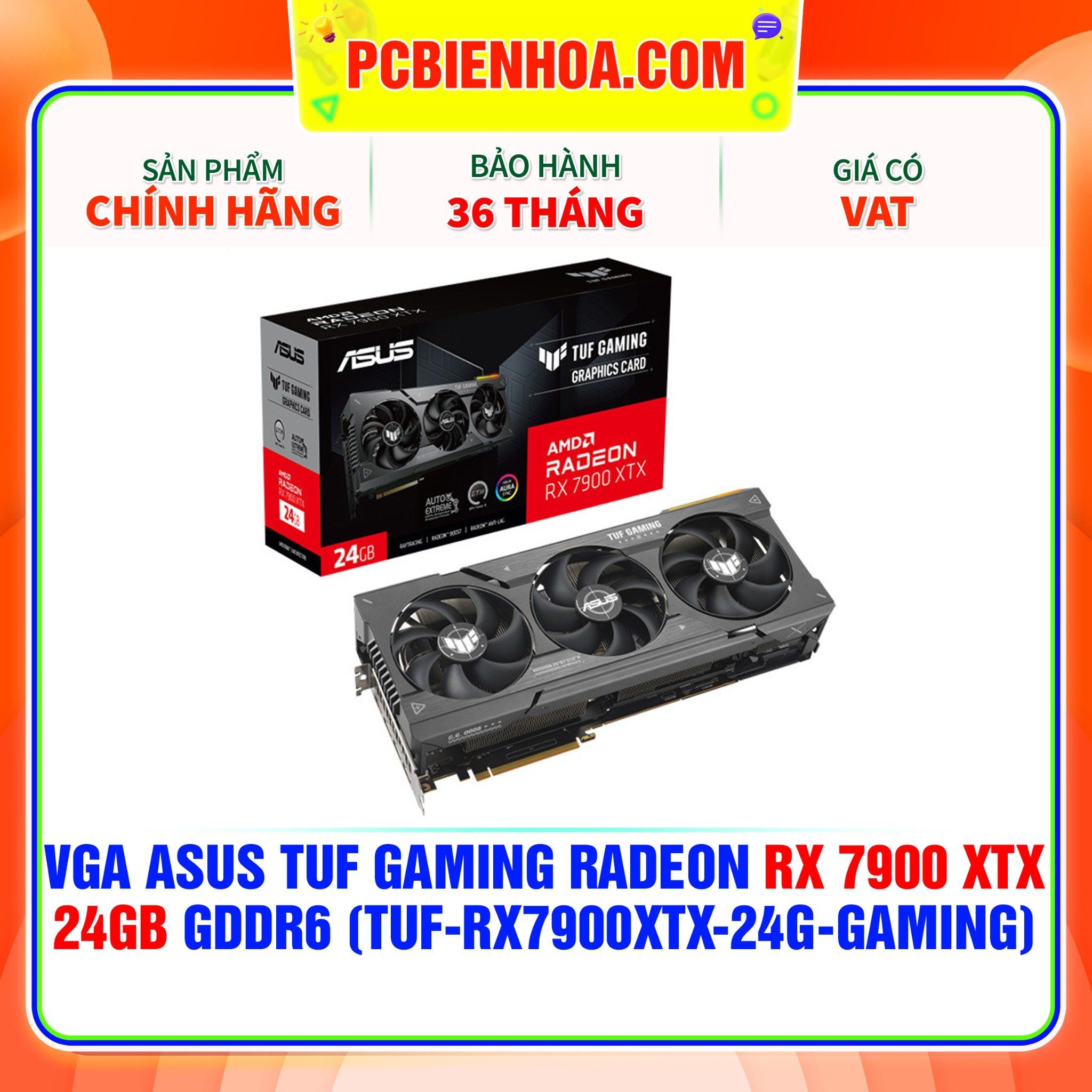  VGA ASUS TUF Gaming Radeon RX 7900 XTX 24GB GDDR6 (TUF-RX7900XTX-24G-GAMING) 