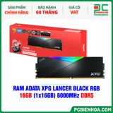  RAM ADATA XPG LANCER BLACK RGB - 16GB (1x16GB) 6000MHz DDR5 