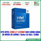  CPU Intel Core i7 14700KF BOX CHÍNH HÃNG ( 20 NHÂN 28 LUỒNG / Turbo 5.6 GHz / 33MB ) 