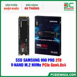  SSD SAMSUNG 990 PRO 2TB - V-NAND M.2 NVMe PCIe Gen4.0x4 ( MZ-V9P2T0BW ) ( HÀNG NHẬP KHẨU ) 