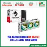  VGA ASRock Radeon RX 9070 XT STEEL LEGEND 16GB GDDR6 ( RX9070XT SL 16G ) 