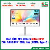  MÀN HÌNH MSI Modern MD2412PW TRẮNG - 24in FullHD IPS 100Hz 1ms ( HDMI / USB Type-C ) 