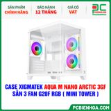  CASE XIGMATEK AQUA M NANO ARCTIC 3GF - SẴN 3 FAN G20F RGB ( MINI TOWER - EN45516 ) 